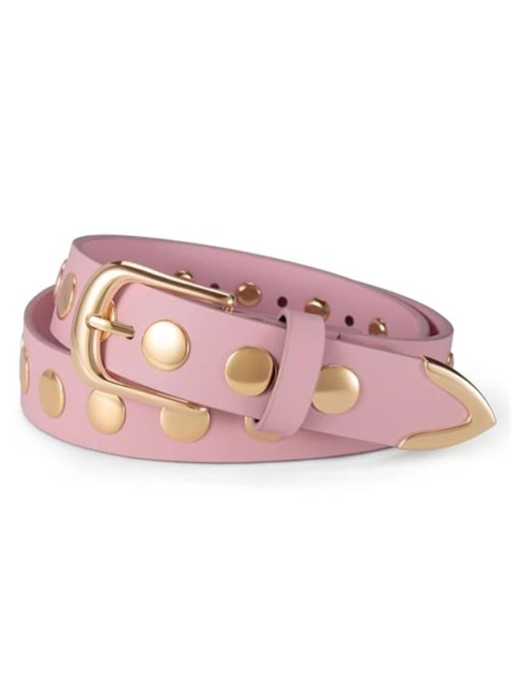 Women Pink Leather Belt for Jeans Dresses Pants Fashion Ladies Casual Waist